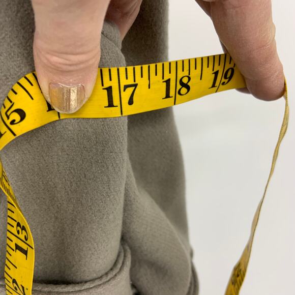 Manoush Anthropologie Gray Wool Coat Ruffle Neckline Size 2 - Picture 9 of 12